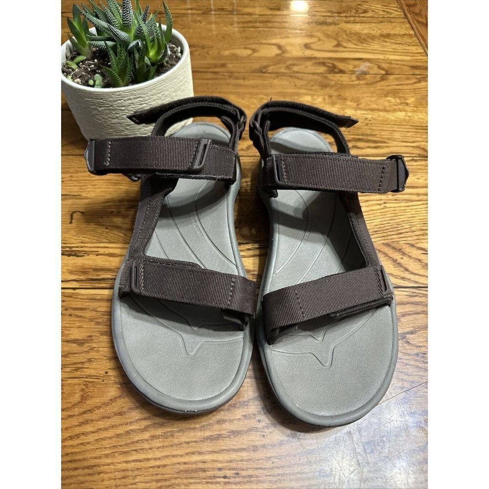 TEVA Mens Size 12 Adjustable Strap Brown Sports Sandals